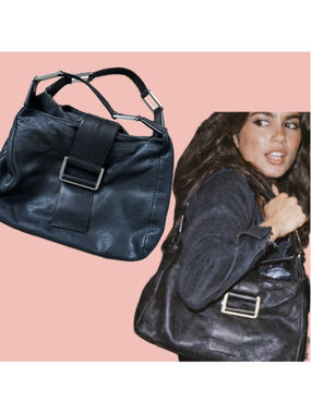 Vintage Kenneth Cole New York Leather Shoulder Bag – Slouchy Buckle Hobo